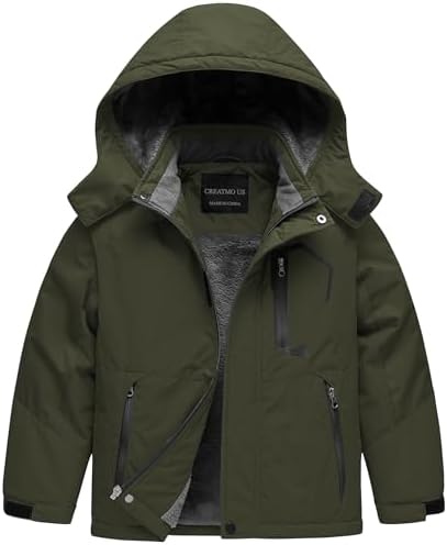 CREATMO US Boys Waterproof Ski Jacket