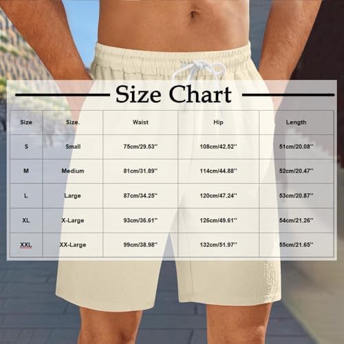 Mens Casual Stretch Beach Shorts with Pockets