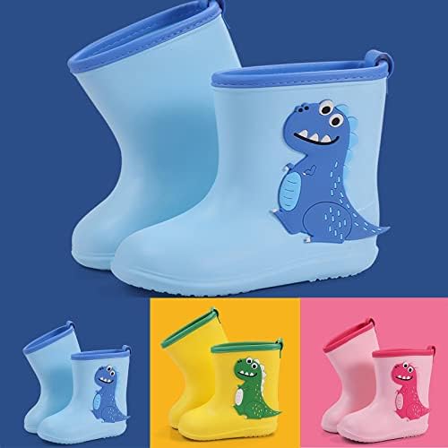 Waterproof Dinosaur Pull-On Rain Boots for Toddler Boys and Girls