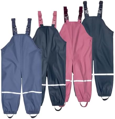 Adjustable Toddler Rain Pants Waterproof Breathable for Boys Girls