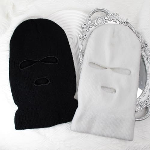 Warm Fashionable 2-Piece Ski Mask Set - Mens Womens Balaclava for Skiing Cycling