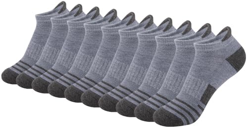 Comfoex 10 Pairs Boys Ankle Athletic Socks with Cushioned Sole