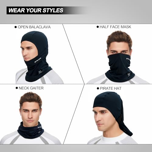 LONGLONG Balaclava Ski Mask Double-Layer Full Face Mask for Skiing Snowboarding