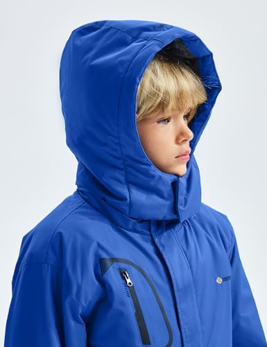 GEMYSE Boys Waterproof Ski Jacket with Fleece Liner