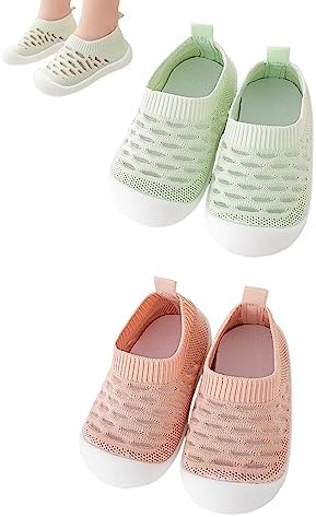 Baby Toddler Non-Slip Slippers 6-24 Months 2 Pairs