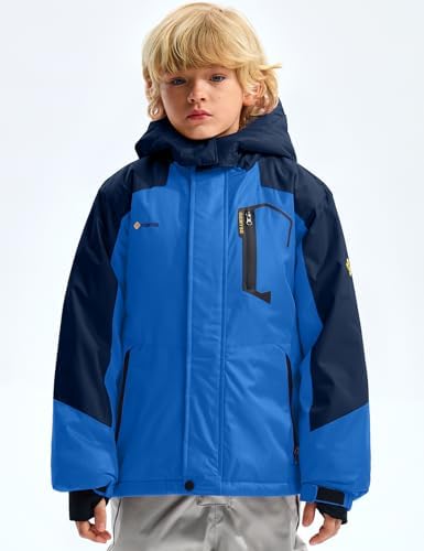 GEMYSE Boys Ski Jacket Waterproof Warm