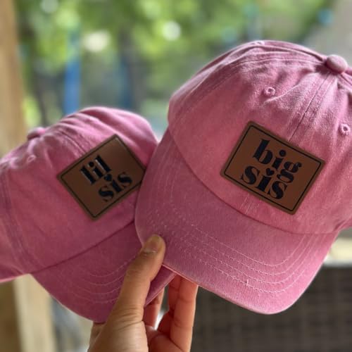 Big Sis Lil Sis Snapback Leather Patch Hat