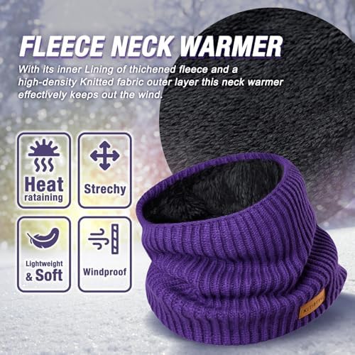 Winter Fleece Neck Gaiter with Reversible Mask Design