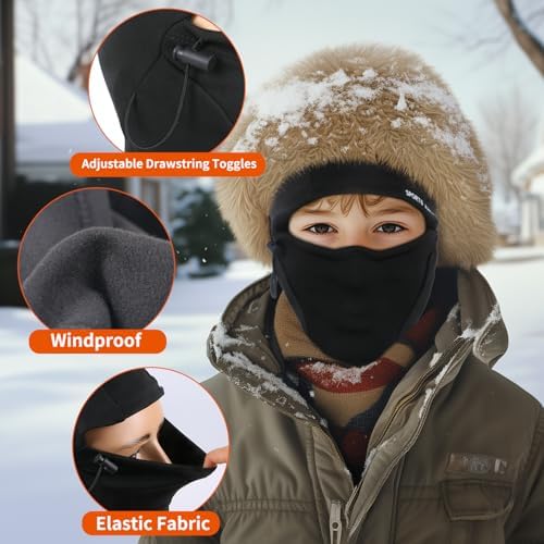 Robust Windproof Face Mask for Kids - Stay Safe in the Snow