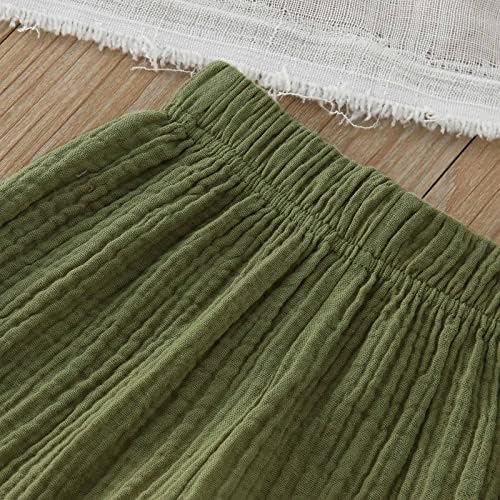 Toddler Baby Cotton Linen Joggers for Boys Girls Basic Harem Pants