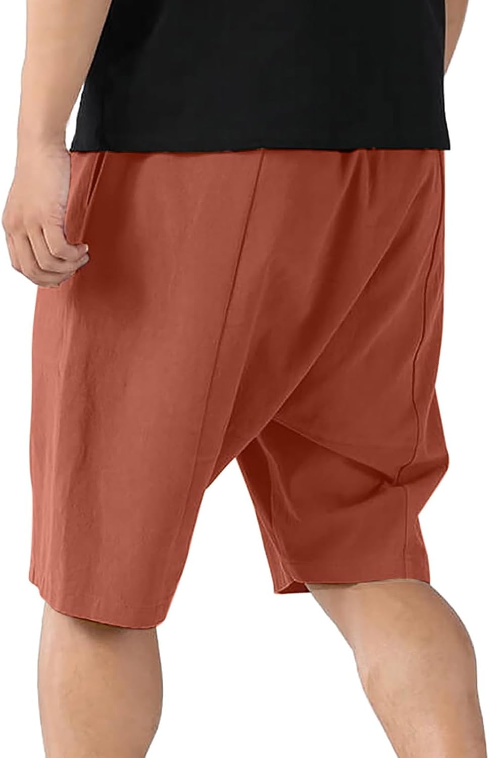 Xiaojmake Linen Elastic Flat Front Shorts