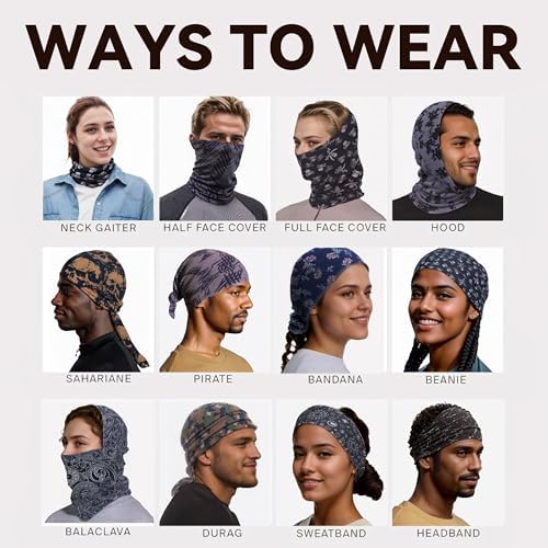 EAZZEA 6-Pack UV Protection Balaclava for Men Women