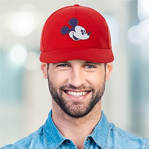 Perfect for Dad Disney Mens Mickey Mouse Snap-Back Baseball Cap