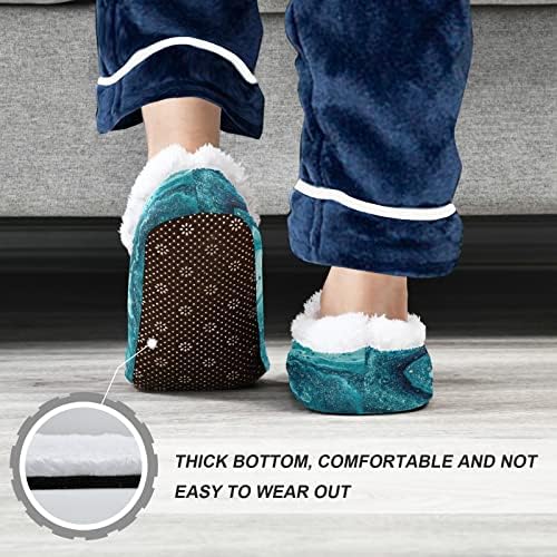Custom Ocean Gold Marble Kids House Slippers