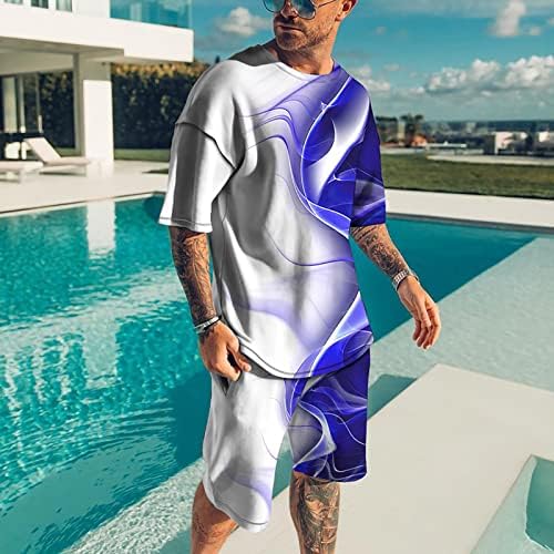 WUitopue Mens 2-Piece Summer Outfit Set - Lightweight and breathable with classic fit