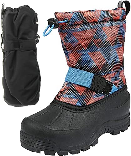 Frosty Kids Winter Boots Mitten Set Warm Waterproof Perfect for Snow Ice