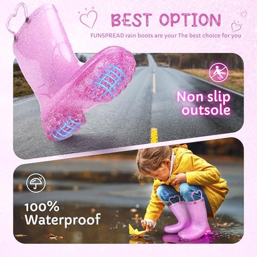 Funspread Toddler Rain Boots