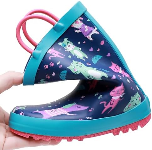 LANCDON Toddler Rain Boots for BoysGirls Waterproof Durable