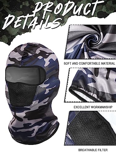 SATINIOR 9-Piece Camouflage Ski Mask Set