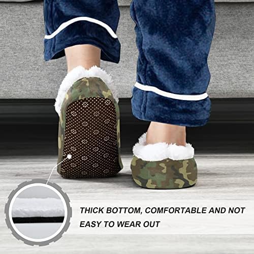 Camouflage Military Slippers for Kids Customizable Design