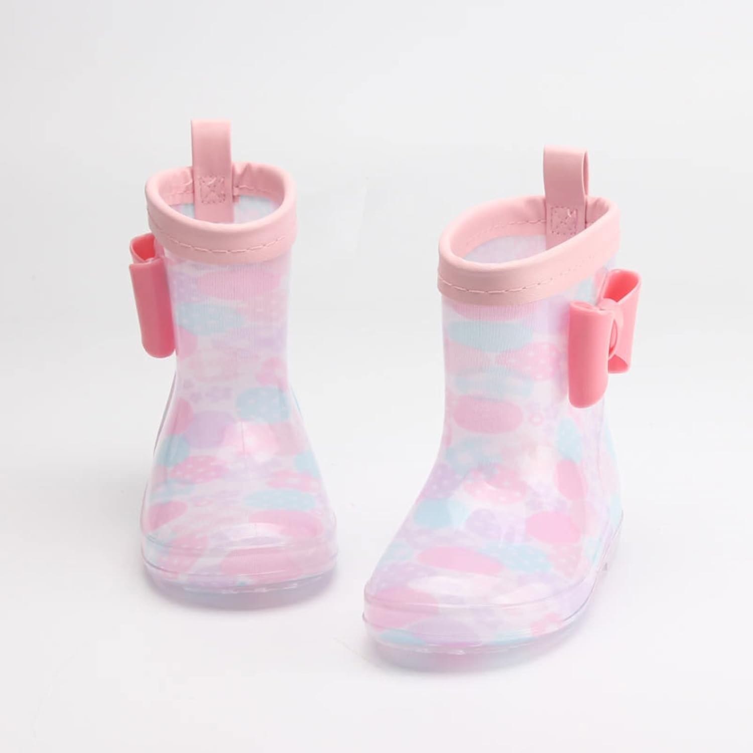 Toddler Rain Boots with Lights for Kids Yellow and Rainbow Designs