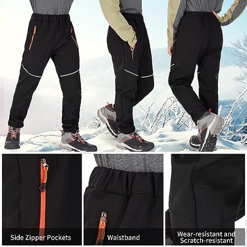 Toomett Boys and Girls Snow Hiking Pants with Fleece Lining