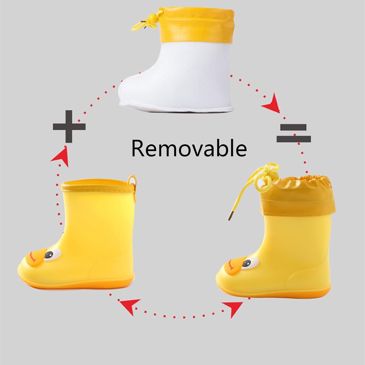 Safe Waterproof Rain Boots for Kids Toddler