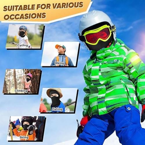 Echinodon Kids Balaclava Windproof Ski Mask UV Protection Full Head Mask