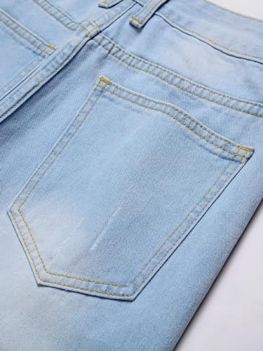 Mens Slim Fit Distressed Denim Jeans