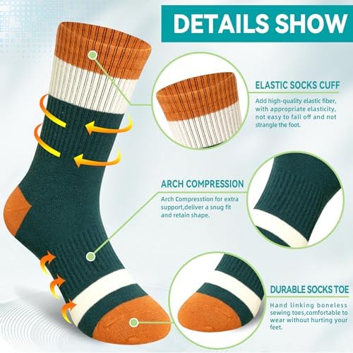 Eyean Kids Boys Basketball Sport Socks 6 Pairs