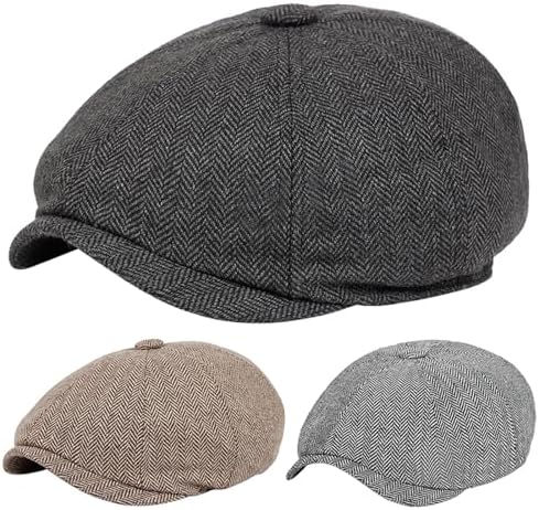 Chic Plaid Newsboy Cap by YOLAI