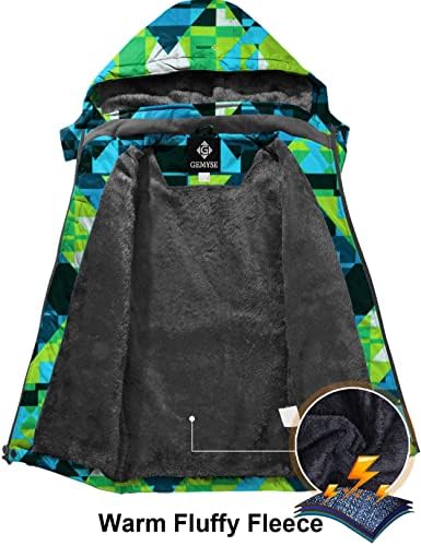 GEMYSE Boys Waterproof Ski Jacket for Winter