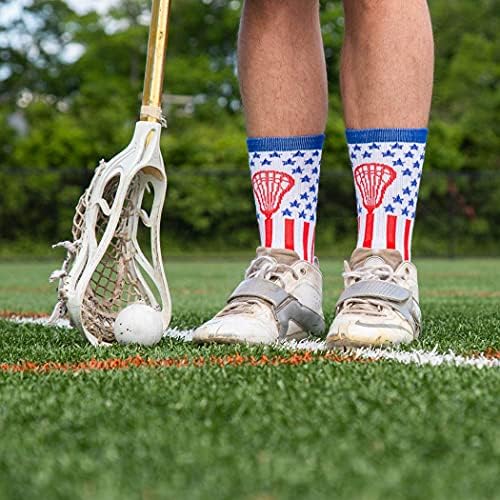 ChalkTalkSPORTS Lacrosse Performance Crew Socks - Patriotic USA