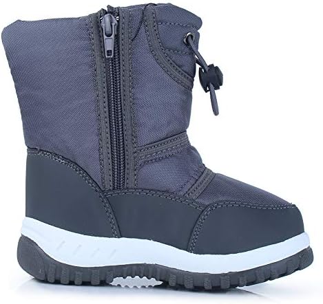 CIOR Winter Snow Boots for Kids Outdoor Waterproof with Fur Lined