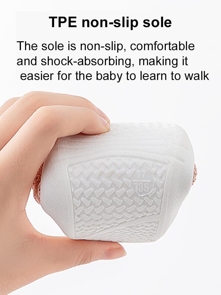 Baby Toddler Non-Slip Slippers 6-24 Months 2 Pairs