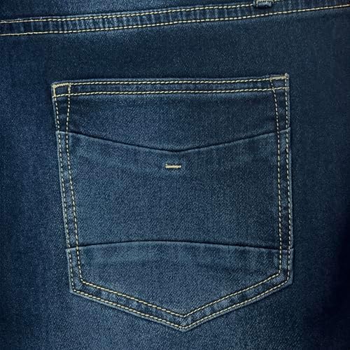 Mens Super Comfortable Straight Stretch Knit Jersey Denim Jean