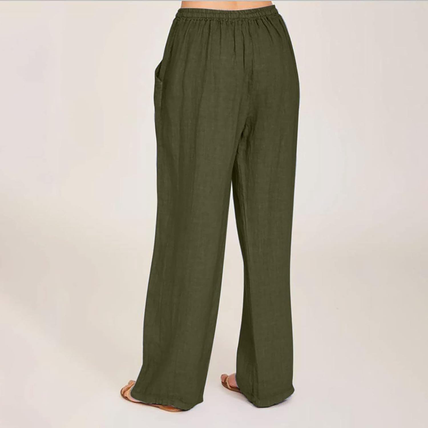 SMIDOW Womens Wide Leg Linen Pants 2023 Summer
