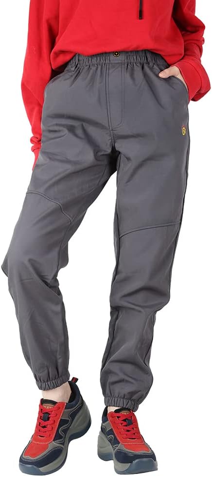 Jingle Bongala Kids Youth Waterproof Hiking Pants Fleece Lined Elastic Waist