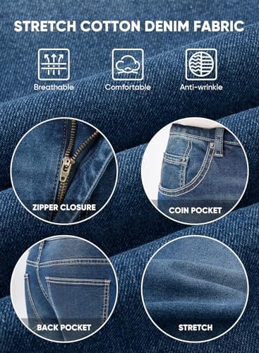 JMIERR Mens Classic Stretch Denim Pants