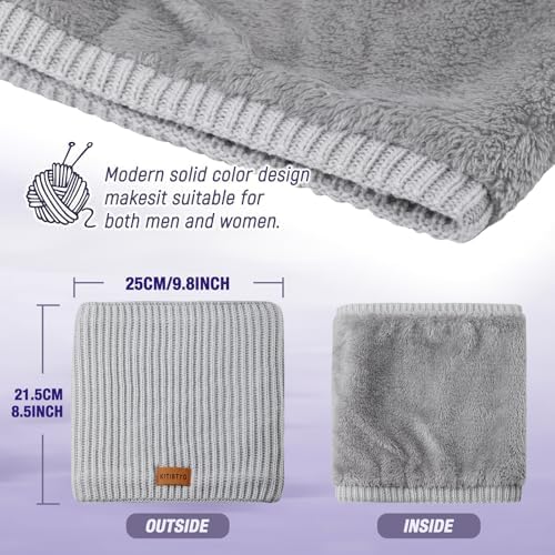 Winter Fleece Neck Gaiter with Reversible Mask Design