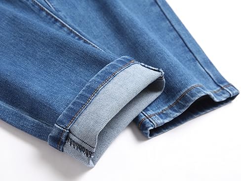 Mens Ripped Taper Skinny Fit Stretch Denim Pants Ultimate Comfort Durability