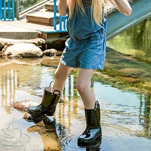 K KomForme Kids Waterproof rain boots for safe outdoor play