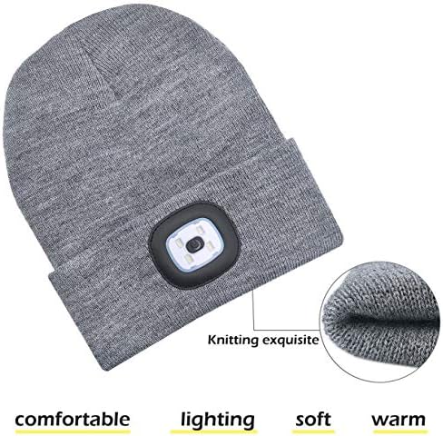 CENSGO Rechargeable LED Beanie Warm Functional Stylish Gift