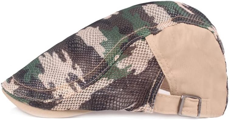 Adjustable Camo Mesh Newsboy Hat
