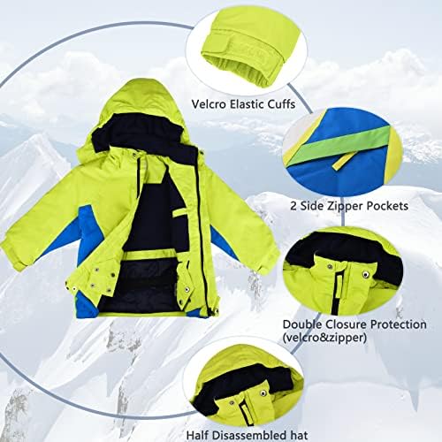 ENDiram Boys Waterproof Ski Jacket - Kids Winter Snow Coort