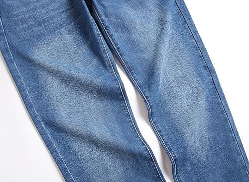 Mens Ripped Taper Skinny Fit Stretch Denim Pants Ultimate Comfort Durability