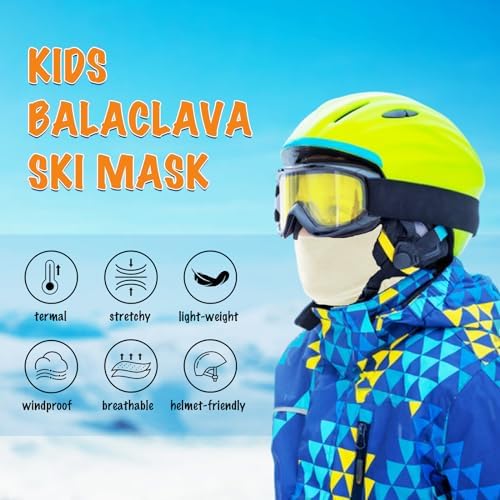 Kids Balaclava Ski Mask Thermal Lightweight Windproof Face Mask for Winter