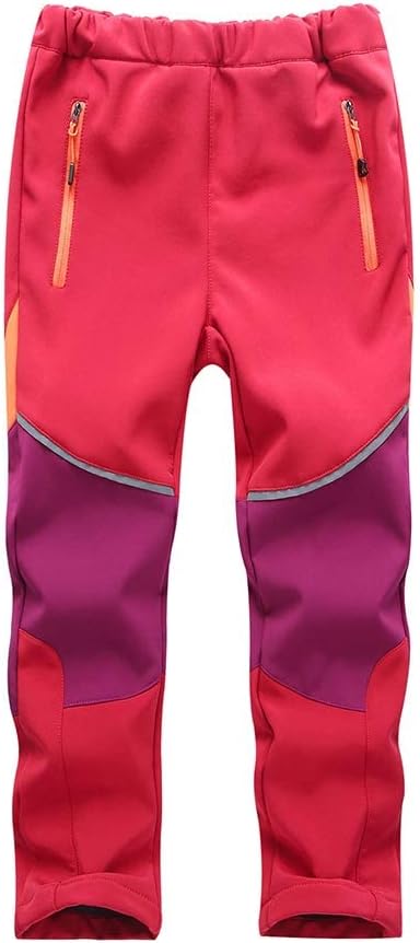 Toomett Kids Hiking Snow Pants Boys Girls Insulated Fleece-Lined Shell Pants