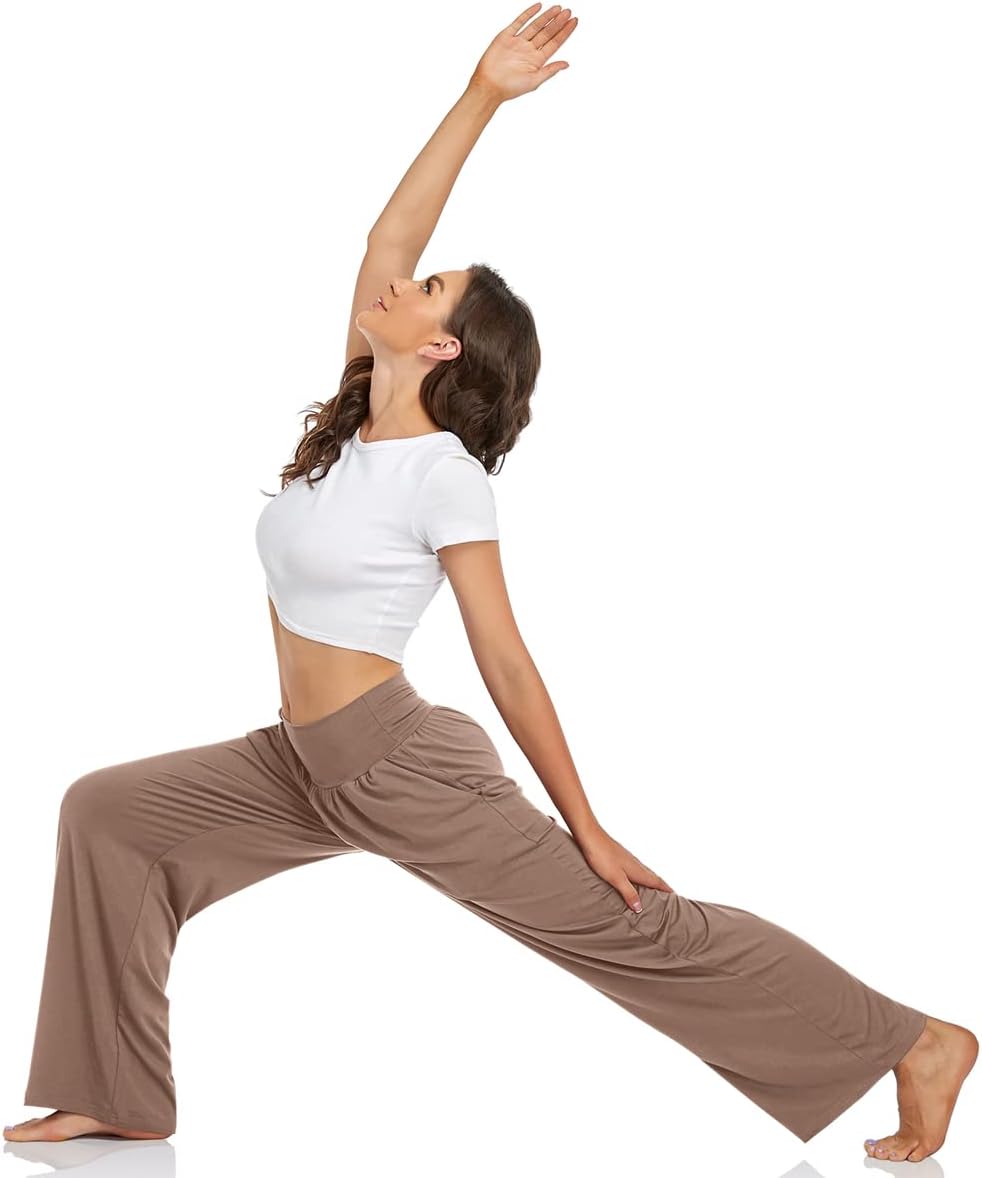 UEU Womens Wide Leg Cozy Yoga Pants