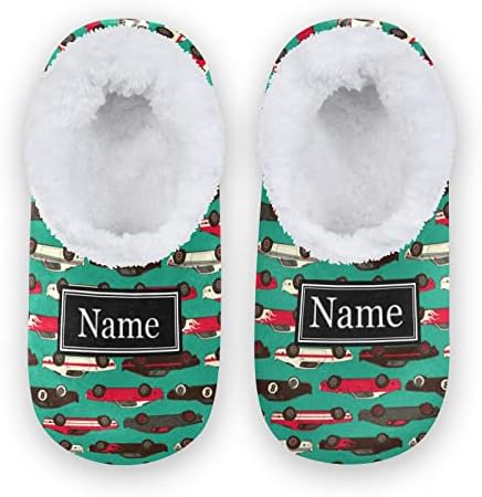 American Muscle Racing Car Kids Slippers